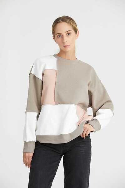 sirius fashion butik SWEAT COLORAT CU PIESE DEȚĂRATE