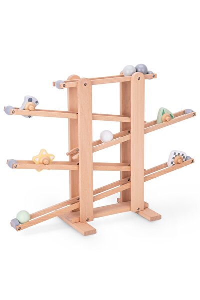 mamabrum Cul-de-sac mare din lemn - tobogan cu elemente de învârtire