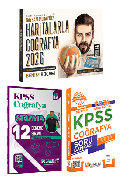 Yediiklim Yayınları Benim Hocam Yayınları KPSS 2026 Bayram Meral Haritalarla ...