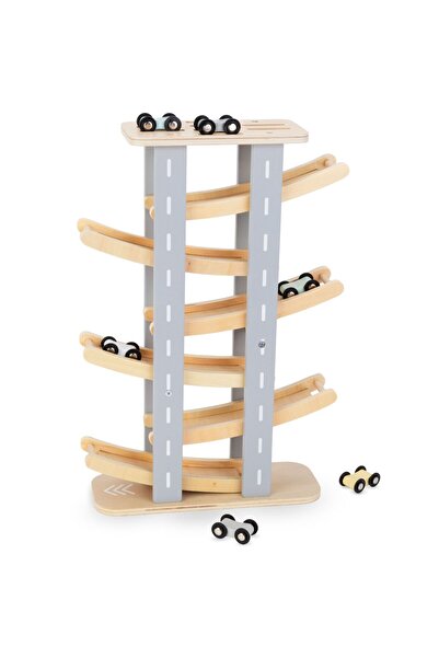 mamabrum Pistă din lemn - tobogan pentru mașini - 6 etaje