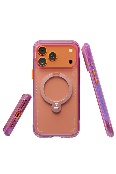 TORRAS iPhone 17 Pro Max Uyumlu O Stand Spin Air Serisi Magsafe Kılıf - Darbe...