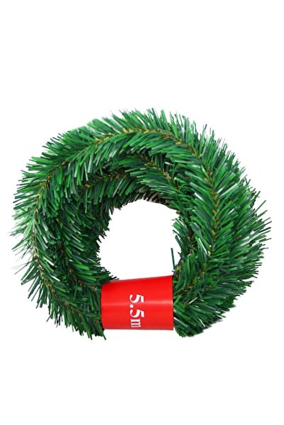 longziming Ghirlanda de Craciun, 5 m, verde, PVC si sarma metalica