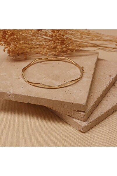 TAHAN MÜCEVHERAT Oval Zikzak Modern Kelepçe