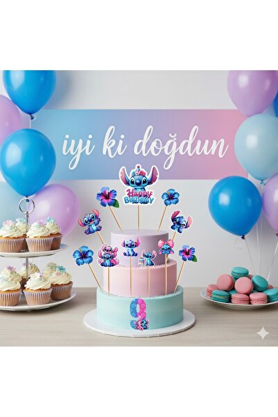 Ays Bridal Stitch temalı pasta süsü kürdanı 9yaş