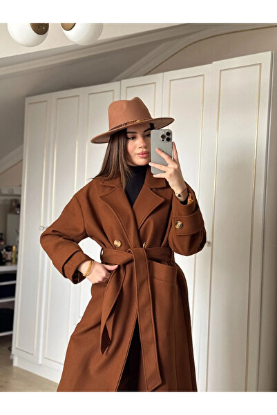 Melvien Kemerli Kaşe Kaban Yeni (YÜN)