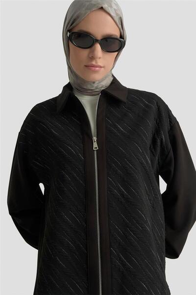 Armine Jakarlı Örme Takım 25KD1059 Siyah