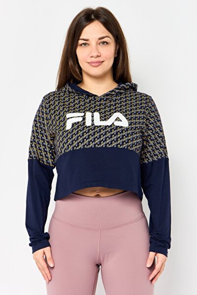 FILA هودي رياضي نسائي بأكمام طويلة مناسب للأنشطة الخارجية، متعدد الألوان