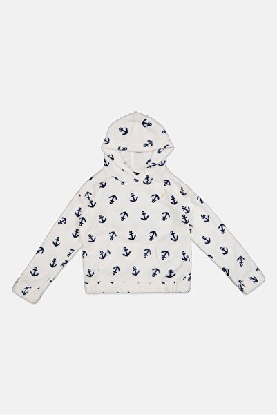 Nautica Kids Girl Long Sleeve Allover Print Hoodie, Multicolor