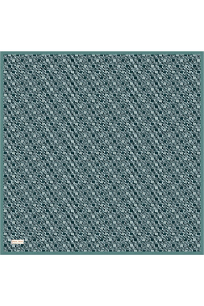 Pierre Cardin Water Green 90X90 Silk Crepe Satin Scarf