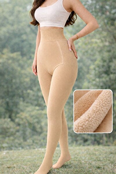 hellohop Women's long winter socks, fully lined with fur, providing excellent winter warmth.