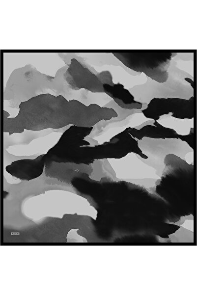 Aker Siyah İpek Twill Eşarp