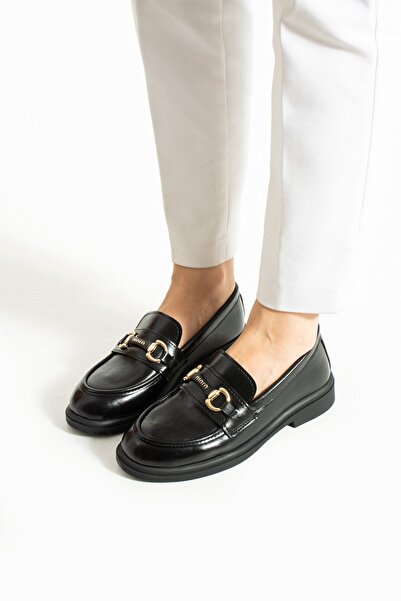 misio shoes Buckle Detailed Daily Wear Comfortable Women's Loafer Shoes