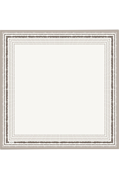 Aker Ekru İpek Twill Eşarp