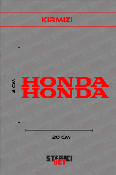 STİCKERCI BEY Honda Written Motorcycle Laptop Helmet Car Sticker Decal (Foil Cut)