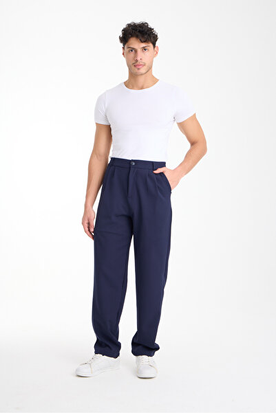 DeChival Men's Baggy Pants Draped Stretchy Fabric Wm1519 Gost