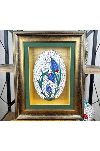 Çini Evi Haliç ve Mavi Laleler İznik Çinili Duvar Süsü – VIP Hediye Serisi