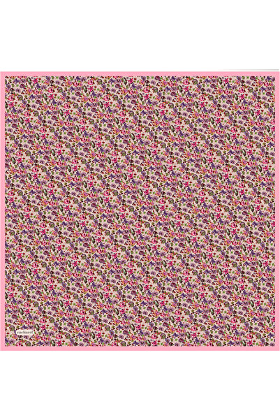Cacharel Pembe Çiçek Desenli İpek Twill Eşarp