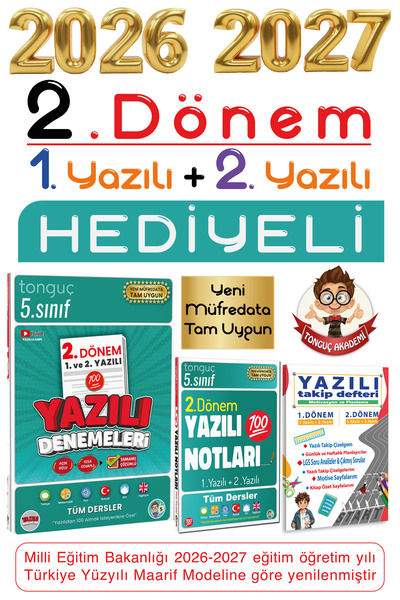 Tonguç Yayınları Tonguç 5. Sınıf 2. Dönem 1. ve 2. Yazılı Notları Tüm Dersler...