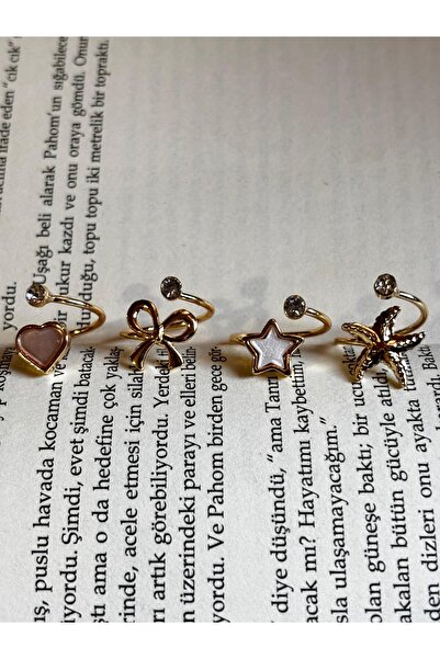 bijoux uniques مجموعة خواتم نسائية قابلة للتعديل مكونة من 4 قطع مع تصميمات ال...