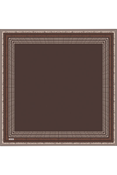 Aker Kahverengi İpek Twill Eşarp
