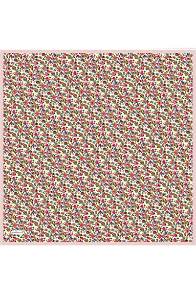 Cacharel Beige Floral Patterned Silk Twill Scarf