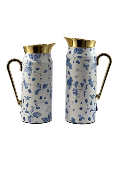 AVCI HOME MAKER طقم ترمس حراري من قطعتين من هوم ميكر - 0.75 لتر و1 لتر - عازل زجاجي داخلي