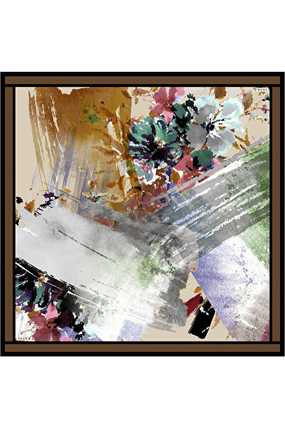 Aker Кафяв копринен шал