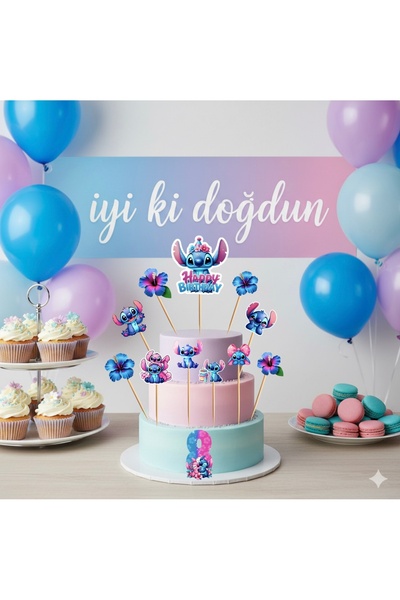 Ays Bridal Stitch temalı pasta süsü kürdanı 8yaş