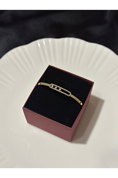 DLAAKSESUAR Çelik Zirkon Taşlı Kelepçe