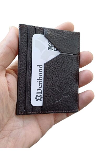 Deribond Erkek Hakiki Deri Kartlık Ufak Boy Slim