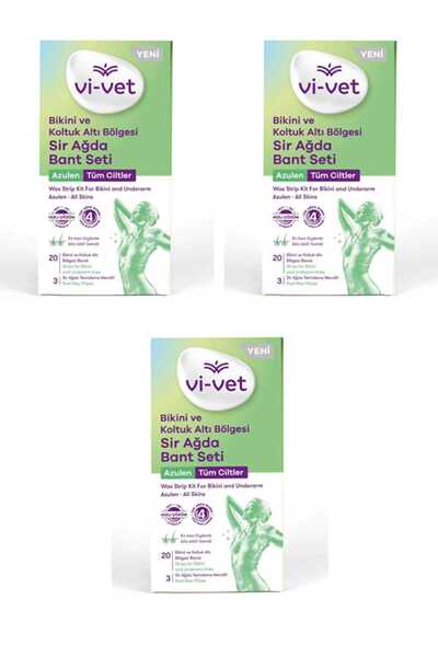 Vi-vet Vivet Bikini ve Koltuk Altı Sir Ağda Bant Seti x 3 Adet