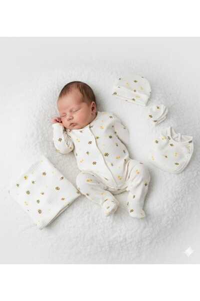 MiniBou Bebek Desenli Battaniyeli Hastane Çıkışı 5'li Takım