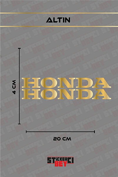 STİCKERCI BEY HONDA YAZILI MOTORSİKLET LAPTOP KASK ARABA STİCKER KAPLAMA ETİK...