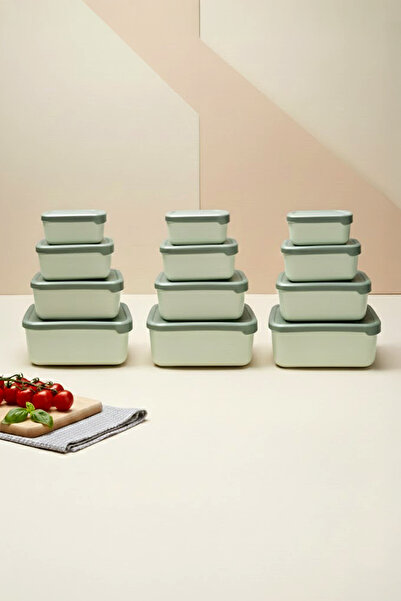 Kitchen Life Set of 12 Rectangular Storage Containers (0.43Ml-0.83Ml-1.6L-2.6L) Microwave and Freezer Compatible