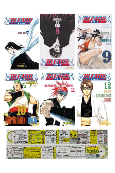Gerekli Şeyler Yayıncılık Bleach 7-8-9-10-11-12. Ciltler Manga Seti + Özel Cetvel