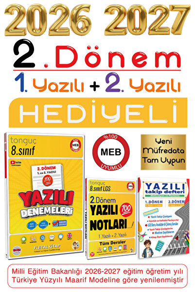 Tonguç Yayınları Tonguç 8. Sınıf 2. Dönem 1. ve 2. Yazılı Notları Tüm Dersler...