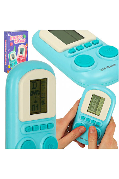 Ikonka Mini portable game console Brick Game Blue