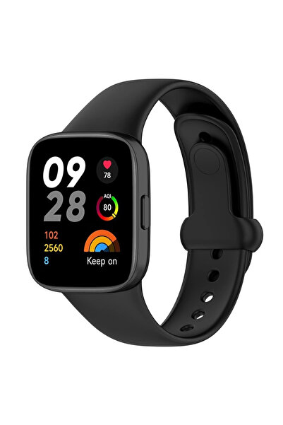 NewFace حزام سيليكون أصلي لساعة شاومي ريدمي ووتش 3 (164944) - أسود