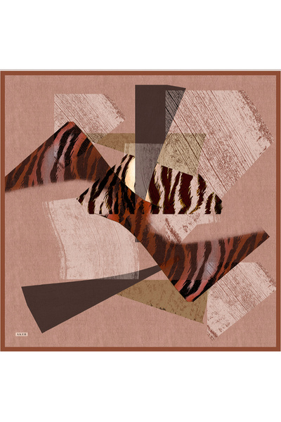 Aker Eșarfă roz din mătase twill