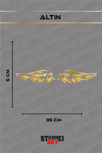 STİCKERCI BEY MELEK KANATLARI MOTORSİKLET LAPTOP KASK ARABA STİCKER KAPLAMA E...