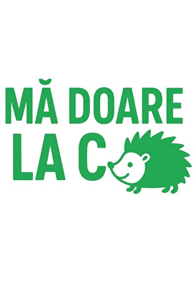 Oracal 651 Decorative and durable car sticker, Hedgehogs hurt me, 18cm, green