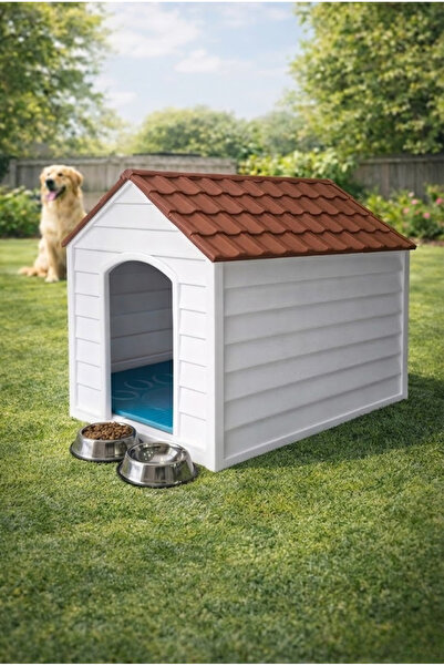 Eco Lounge Plastik Köpek Kulübesi – Dayanıklı, Suya Dayanıklı, Dış Mekan Kull...