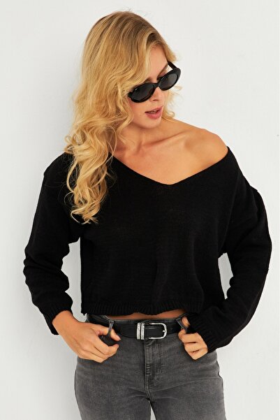 Be Best Women's Black Casual Short Knit Blouse Be282
