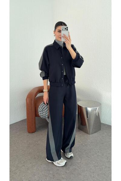 HAZELANNA بدلة معطف بومبر