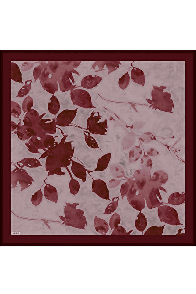Aker Bordo İpek Twill Eşarp