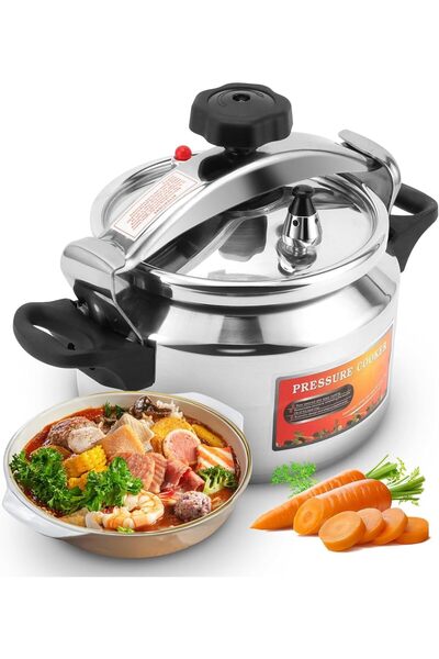H Microplus PS-624 Aluminium Arabic Pressure Cooker, 3 Liter Capacity, Silver