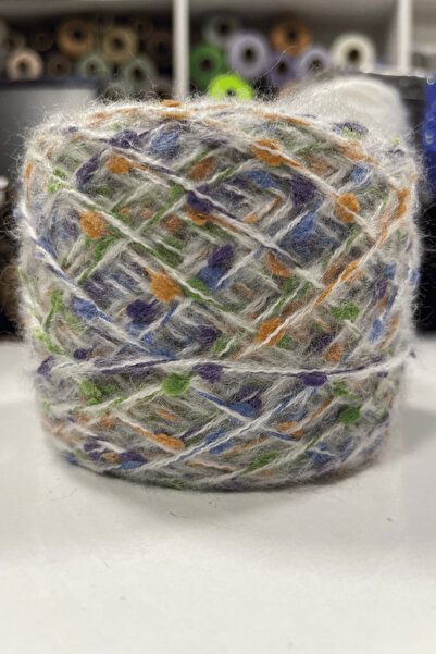 göçer Yeni Yıl Yeni Ürün Premium Örgü İpi Moher Akrilik Çok Renkli Ponpon tasarım 100Gr