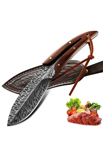 OEM Kitchen Knife, Stainless Steel, Ergonomic Wooden Handle, Brown, 20.3cm