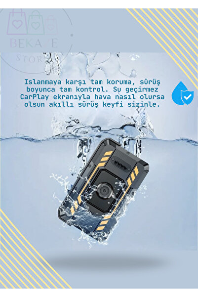 BEKAZE 5" Inch 2K Ultra HD Motosiklet Multimedya Seti – Çift Kamera + Basınç Sensörü + CarPlay/Android Auto