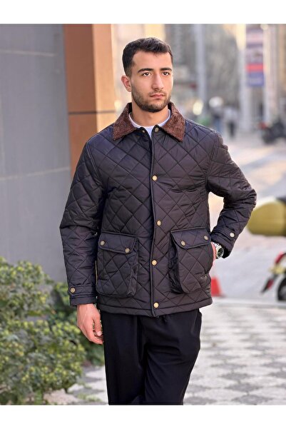 Rocqerx X-2033 جاكيت مبطن مفصل بياقة جارني